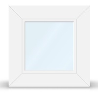 Feststehendes Fenster, Kunststofffenster aluplast Ideal 4000, Weiß, 510 x 510mm, festverglasung, individuell konfigurierbar