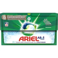 Ariel All-in-1 PODS Waschmittel Waschmittel Tabletten/Kapseln 33 Waschgänge Original brillante Fleckentfernung auch bei kaltem Waschen