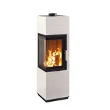 Leda Kaminofen CORNA ES L Ecksicht links,Rauchabgang oben we