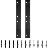 PATIKIL 2 Stück Metall Scharniere Klappbar Schwarz, 400x50mm Klavierband Scharnier Edelstahl Klappscharnier mit Schrauben, Lange Türscharniere für Schrank Holzkisten Schubladen Schmuckbox