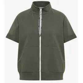 Cecil Kurzarm Sweatjacke mit Zipper - Grün