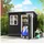 Outsunny Gartenhaus 2,55 x 1,33 m Dunkelgrau