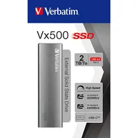 Verbatim Vx500 2 TB USB 3.2 Gen 2 Silber 47454
