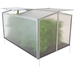 GARMIO® Frühbeet Mini Gewächshaus Protea mit Dachfenster, UV-Schutz, Alu Frühbeet, Mini-Gewächshaus, Treibhaus, Frühbeetkasten