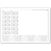 Schreibtischunterlage mit 2 Jahres-Kalender 2025-2026 I DIN A3 I 25 Blatt I aus Papier zum Abreißen I Kalendarium I Organizer I Bürobedarf I tr_296