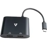 V7 V7UC-2HDMI-BLK 2.0/3.2 Gen 1 (3.1 Gen 1), USB Typ-C, HDMI-Ausgang, 3840 x 2160 Pixel Schwarz