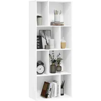 Woltu Bücherregal 60 x 143,5 x 29 cm Weiß