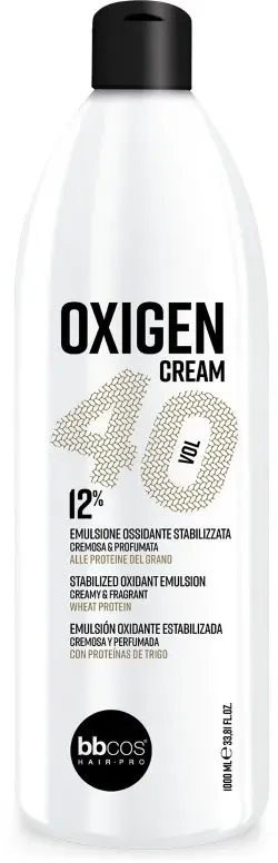 BBcos Oxigen Cream 40 Vol. 12% Stabilized Oxidant Emulsion 1000ml