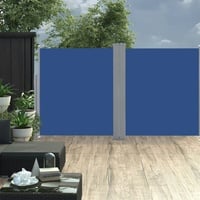 vidaXL Ausziehbare Seitenmarkise 140 x 600 cm blau