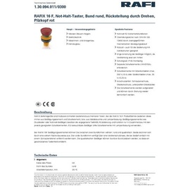 RAFI RAFIX 16 F Not-Aus-Schalter