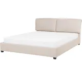 Wasserbett Leinenoptik beige 180 x 200 cm BELFORT