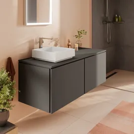 Hansgrohe Xilesa E Waschtischunterschrank 2 Schubkästen, Schiefergrau matt