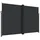 vidaXL Seitenmarkise 220 x 600 cm Schwarz Polyester