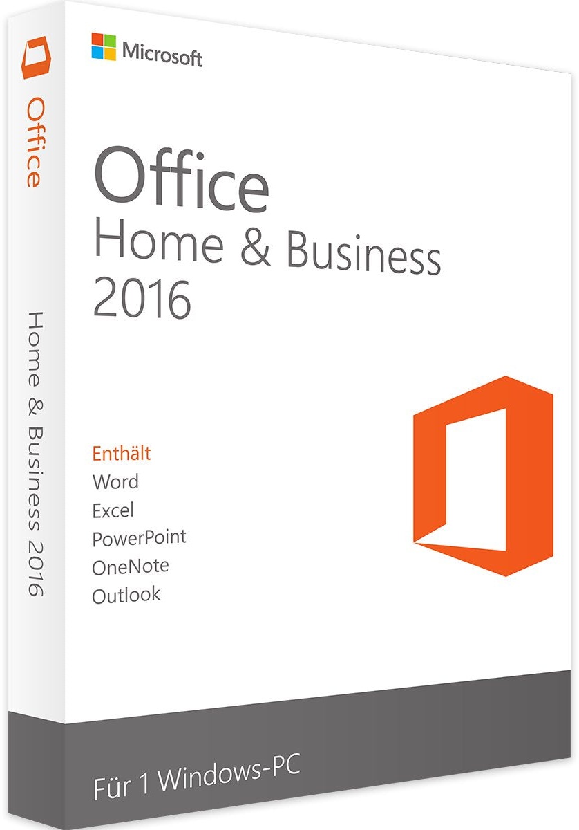 Office 2016 Home and Business - Produktschlüssel - Sofort-Download - Vollversion - 1 PC - Deutsch