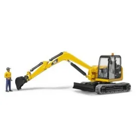 Bruder 02466 - Cat Minibagger mit Bauarbeiter 1:16
