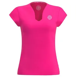 BIDI BADU Crew V-Neck Tennisshirt Damen PK - pink M