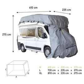 Greenyard Wohnmobil Schutzhülle 610 x 235 x 275 cm Grau