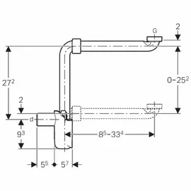 Geberit Raumsparsiphon G1 1/4 d40