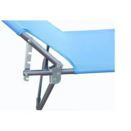 VCM Gartenliege 185 x 55 x 24 cm blau klappbar 