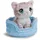 NICI Little Paws Katze 12 cm Grau