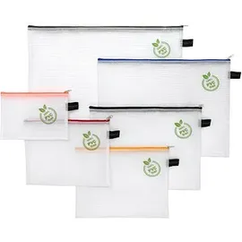 FolderSys Reißverschlussbeutel transparent/farbsortiert 0,20 mm, 1 Set