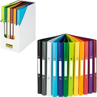 IDENA Ringbuch DIN A4, im 12er Set, 2-Ring-Mechanik, 20 mm breit, in 12 Stück