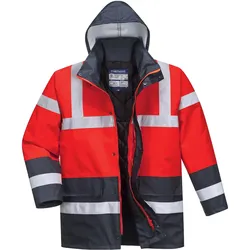 Warnschutz Winterjacke "S466" Kontrast Traffic - 3XL - rot/marine