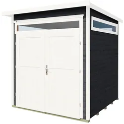 Gartenhaus WEKA "265 Gr. 2, 21 mm, anthrazit", grau (anthrazit), Fußboden im Gartenhaus, ohne Rück- und Seitenwand, ohne Dacheindeckung, Holz, Gartenhäuser