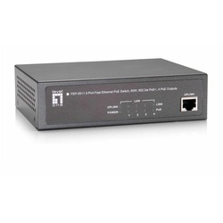 LevelOne Switch 5 Fast Ethernet-Ports mit 4 PoE-Ports 65W (FEP-0511)