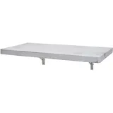 Wandtisch Hhg 418, Wandklapptisch Wandregal Tisch, Klappbar Massiv-holz 100x50cm Shabby Weiß