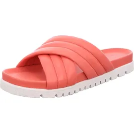 ROHDE Damen Pantolette Nappa Leder trendy Kreuzbandage Ponza 6302, Größe:38 EU, Farbe:Orange - 38