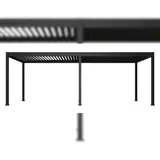 Weide E-Deluxe elektrische Pergola Voll Aliminium  3,6 x 7,2 m anthrazit