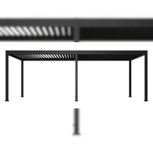 Weide E-Deluxe elektrische Pergola Voll Aliminium  3,6 x 7,2 m anthrazit