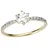FIRETTI Goldring "Schmuck Geschenk Gold 333 Vorsteckring, Verlobungsring" Gr. 18, weiß (gelbgoldfarben, weißgoldfarben, kristallweiß), Fingerringe, Damen, 18, Gelbgold 333, 1,5mm, Goldring, mit Zirkonia (synth.)