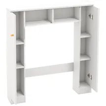 Costway Toilettenschrank 87,5 x 98 x 18 cm Weiß