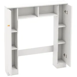 Costway Toilettenschrank 87,5 x 98 x 18 cm Weiß