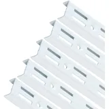 PRIOstahl Wandschienen für Regalträger - 5 x Schienen | 2-reihig | Länge: 1000 mm | Weiß | Wandhalterung zur flexiblen Montage von Regalsystemen Regalhalter Regalbodenträger Wandregal aus Stahl