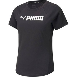 Puma Damen Shirt Puma Fit Logo Tee, PUMA BLACK-- PUMA WHITE, XL