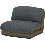 Mendler Schlafsessel HWC-E68, Schlafsofa Funktionssessel Klappsessel Relaxsessel, Stoff/Textil ~ khaki/dunkelgrau