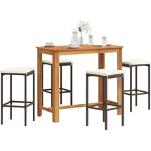 vidaXL Gartenbar-Set 5-tlg. Braun