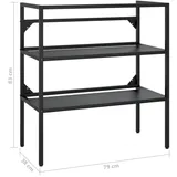 vidaXL Badezimmer Waschtischgestell 79 x 83 x 38 cm Schwarz