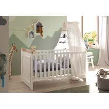 Begabino Babybett Jasmin 70 x 140 cm Dekor Weiß
