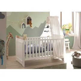 Begabino Babybett Jasmin 70 x 140 cm Dekor Weiß
