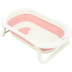 Kikkaboo Babybadewanne Fiji faltbar rutschfest Wasserablauf leicht zu reinigen rosa