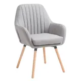 TPFLiving Besucherstuhl Fontana Polyester grau
