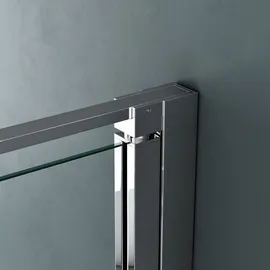 doporro Mai & Mai Duschkabine Duschabtrennung BTH: 100x90x195cm ESG-Sicherheitsglas Klarglas mit Nano-Beschichtung Ravenna36UK