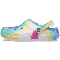 Crocs Unisex Classic Lined Clogs, Pastel Tie Dye, 36 EU - 36/37 EU