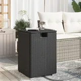 Torana - Propan-Tank-Verstecktisch Schwarz 40x40x60 cm Poly Rattan