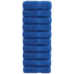 Premium-Waschlappen 10 Stk Blau 30x30cm 600 g/m2 100% Baumwolle