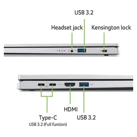 Acer Extensa 15 Intel Core 7 150U 16 GB RAM 512 GB SSD
